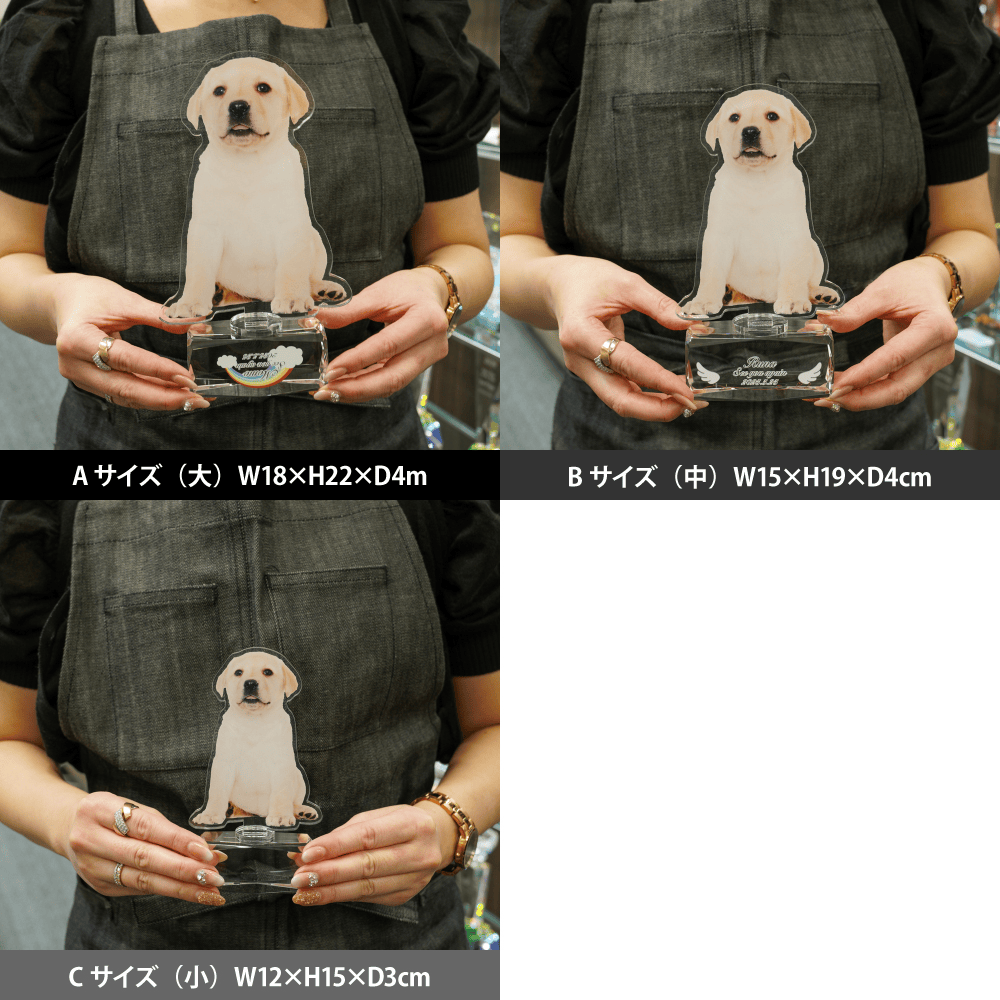 うちの子アクリルスタンド 写真をプリント オーダーメイド名入れ