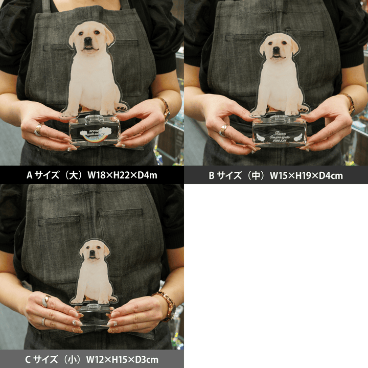うちの子アクリルスタンド 写真をプリント オーダーメイド名入れ