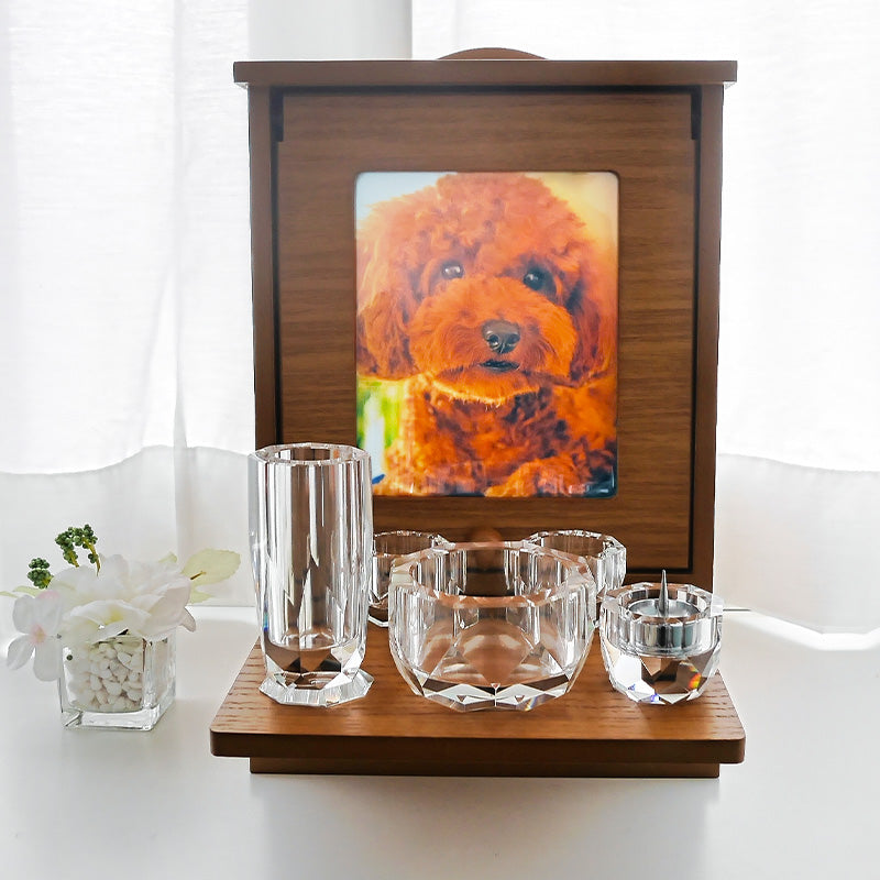 【仏壇　仏具セット★ クリスタル5具足 仏具セット GP-1 – Pet Momento